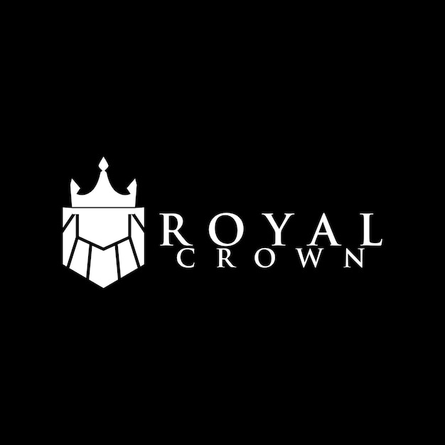 Vector de diseño de logotipo de corona real