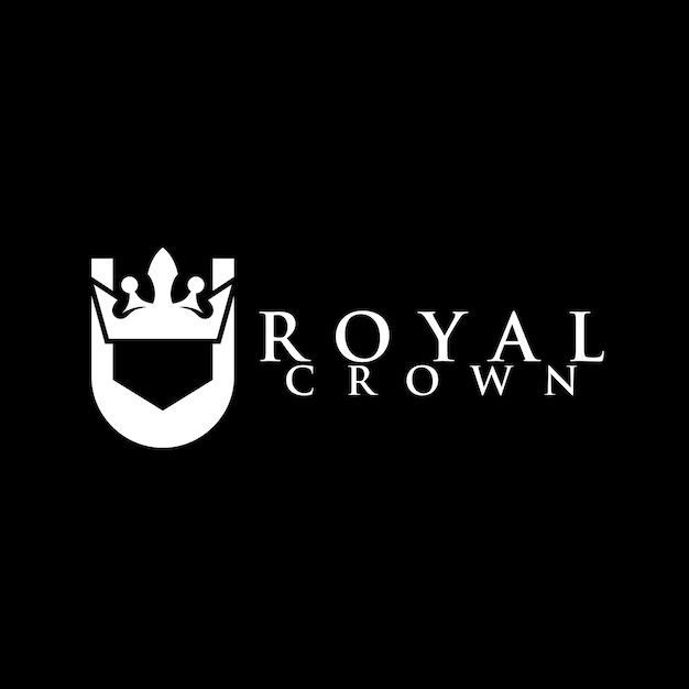 Vector de diseño de logotipo de corona real