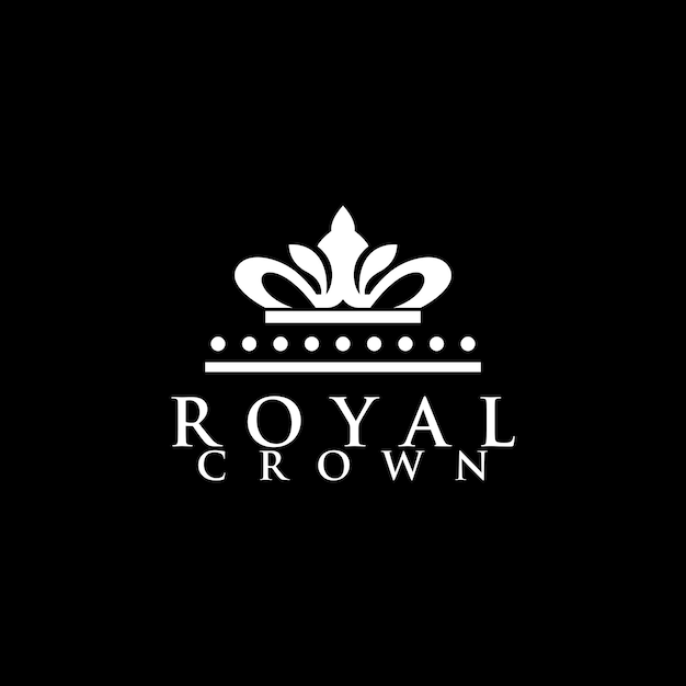 Vector de diseño de logotipo de corona real