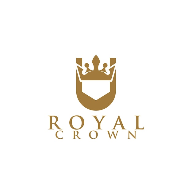 Vector de diseño de logotipo de corona real