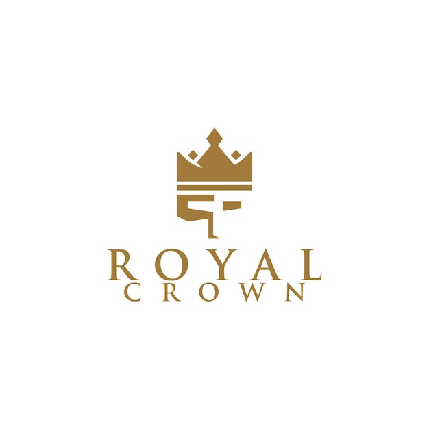 Vector de diseño de logotipo de corona real