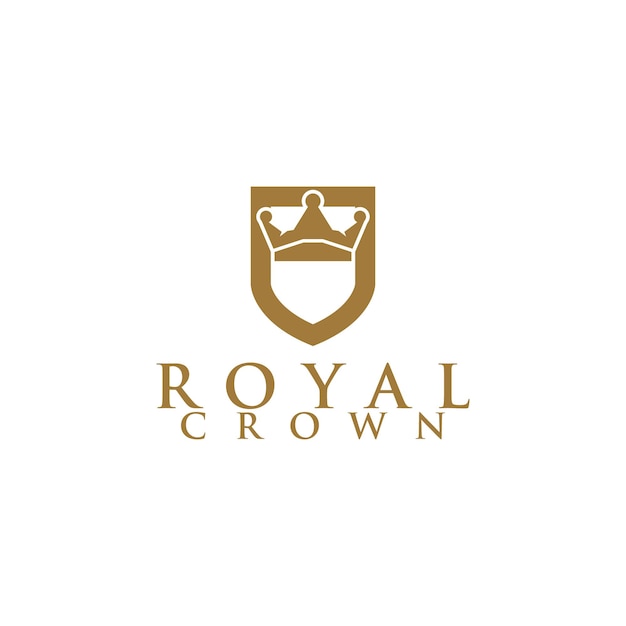 Vector de diseño de logotipo de corona real