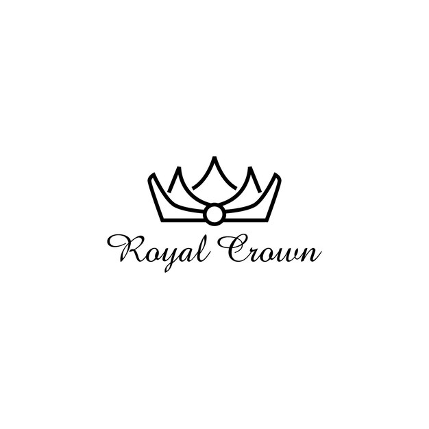 Vector de diseño de logotipo de corona real