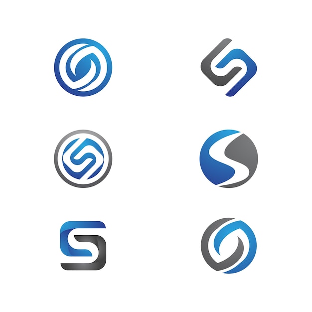 Vector de diseño de logotipo corporativo de la letra S