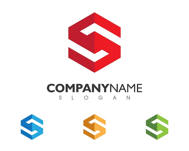 Vector de diseño de logotipo corporativo de la letra S