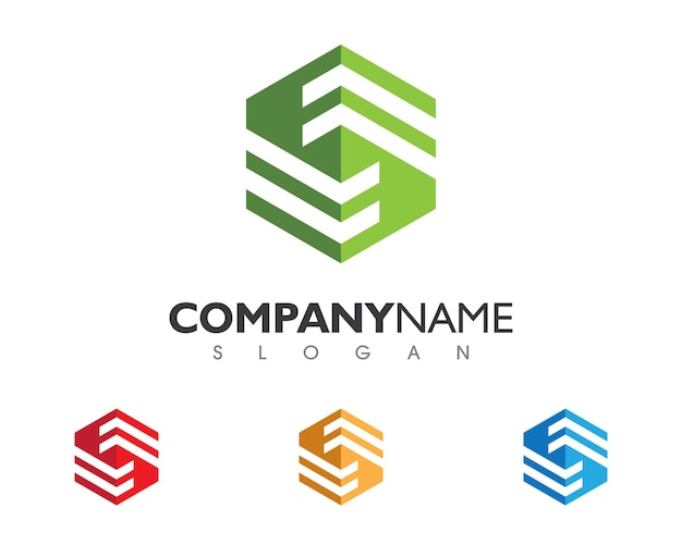 Vector de diseño de logotipo corporativo de la letra S