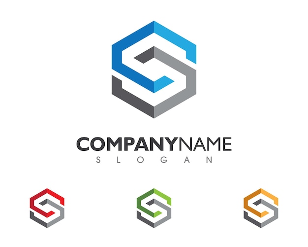 Vector de diseño de logotipo corporativo de la letra S