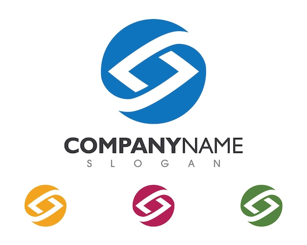 Vector de diseño de logotipo corporativo de la letra S