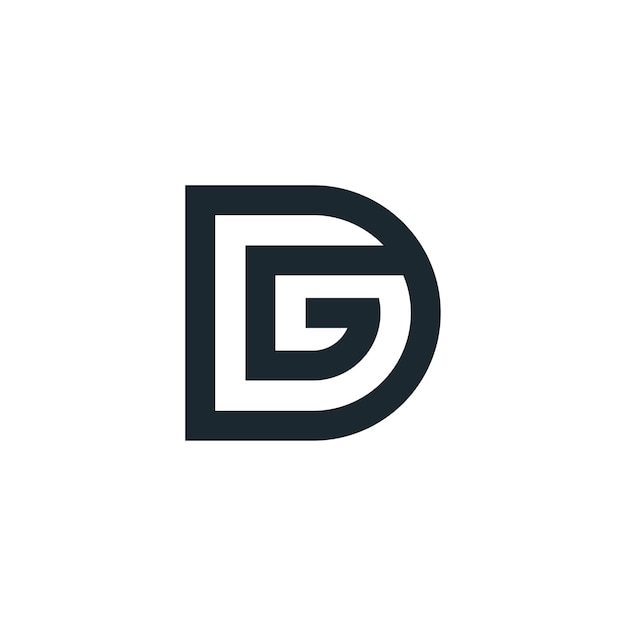 Vector de diseño de logotipo Creative Initials DG