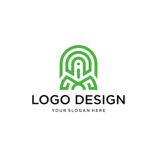 Vector de diseño de logotipo creativo de Aim Tech
