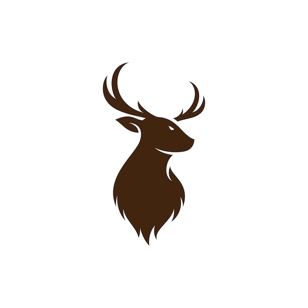Vector de diseño de logotipo creativo de cabeza de ciervo