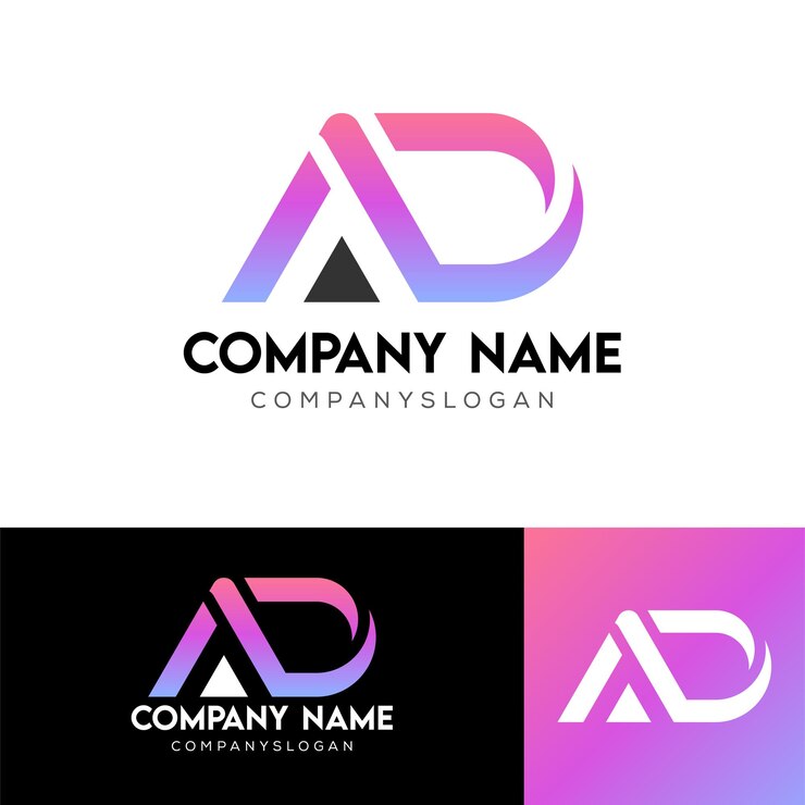 Vector vector de diseño de logotipo creativo de letras ad