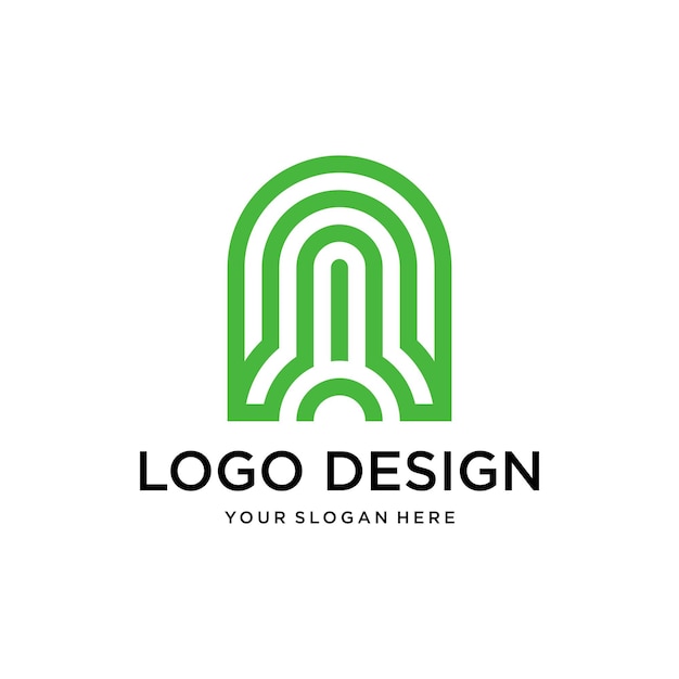 Un vector de diseño de logotipo creativo de tecnología