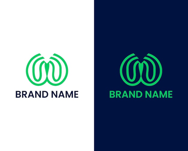 Vector de diseño de logotipo creativo único de letra m