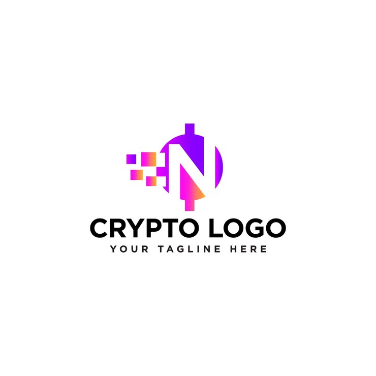 Vector vector de diseño de logotipo de criptomoneda inicial de letra n