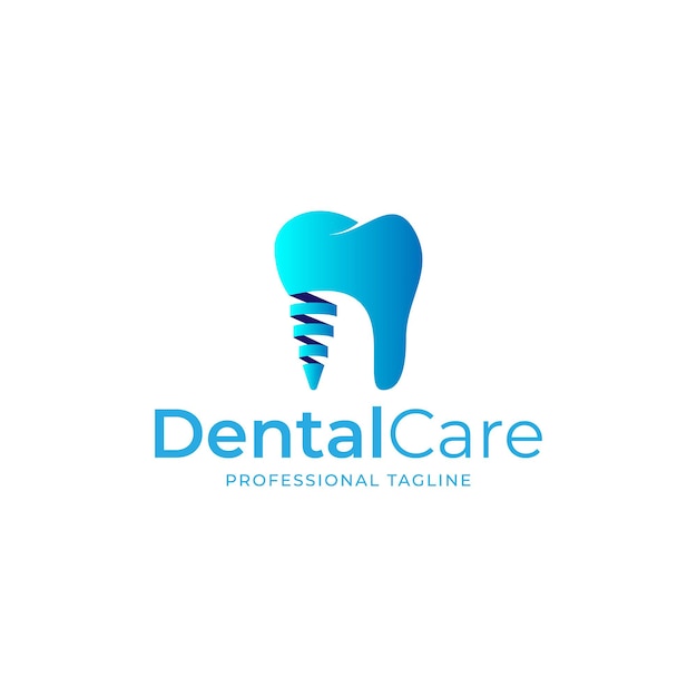 Vector de diseño de logotipo de cuidado dental moderno