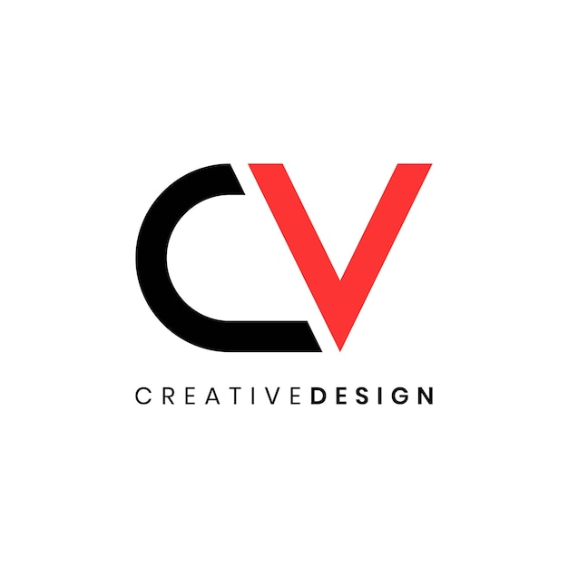 Vector de diseño de logotipo de CV de carta elegante moderno creativo