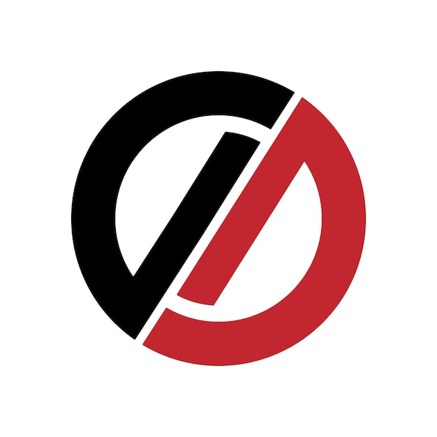 Vector de diseño de logotipo D Diseño de logotipo Creativo D plantilla de logotipo Círculo D Diseño del logotipo Letra D