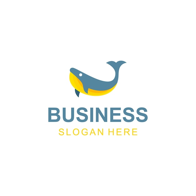 Vector de diseño de logotipo de delfines