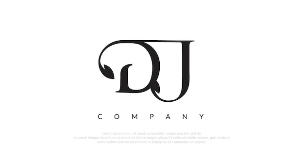 Vector de diseño de logotipo de DJ inicial