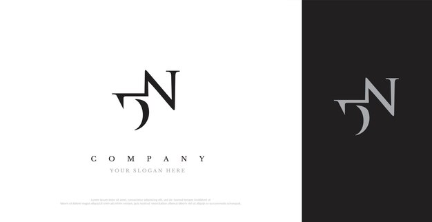 Vector de diseño de logotipo DN inicial