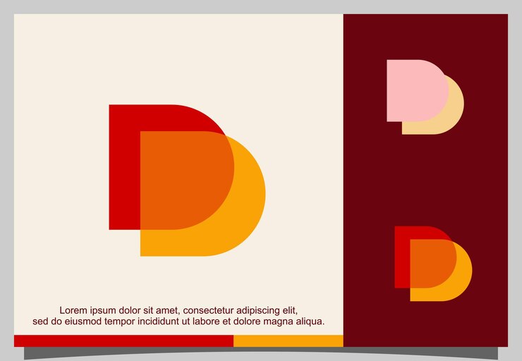 Vector vector de diseño de logotipo doble d