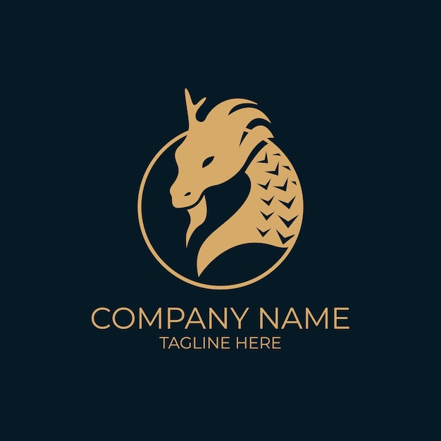 Vector de diseño de logotipo de dragón