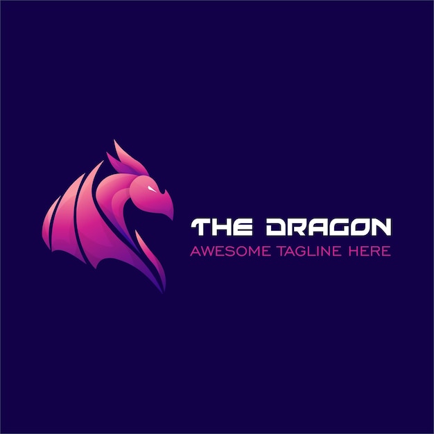 El vector de diseño del logotipo del dragón