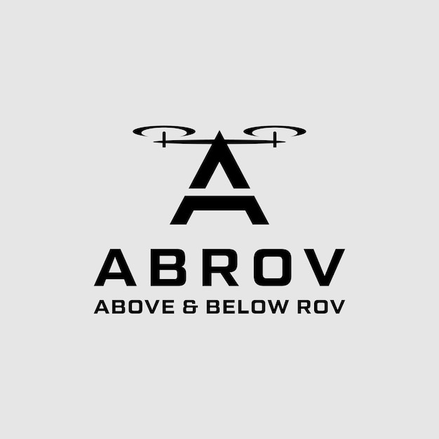 Un vector de diseño de logotipo de drone