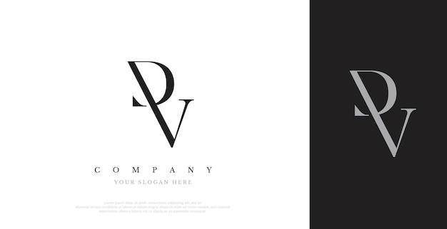 Vector de diseño de logotipo DV inicial