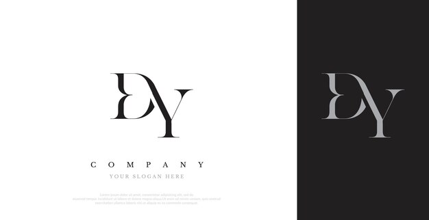Vector de diseño de logotipo DY inicial