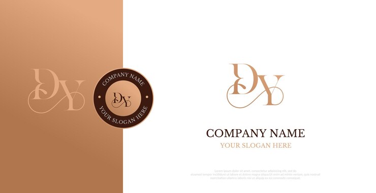 Vector vector de diseño de logotipo dy inicial