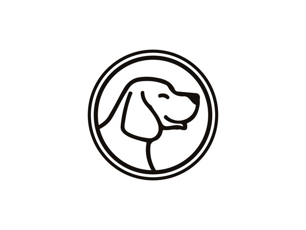Vector de diseño de logotipo e icono de perro Vector de diseño de logotipo de perro