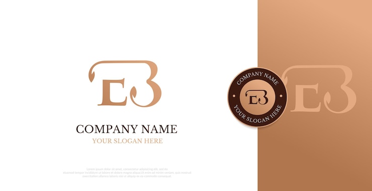 Vector vector de diseño de logotipo eb inicial