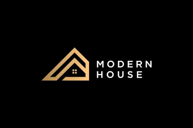 Vector de diseño de logotipo de edificio con idea moderna