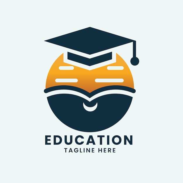 Vector de diseño de logotipo de educación conceptual de la escuela y la universidad