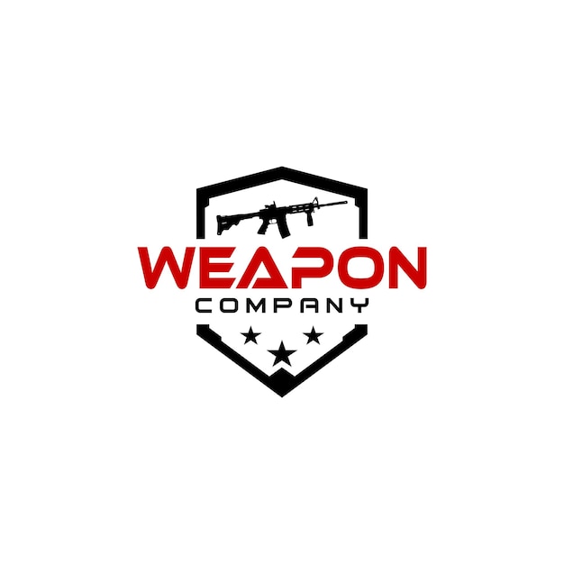 Vector de diseño de logotipo de empresa de armas