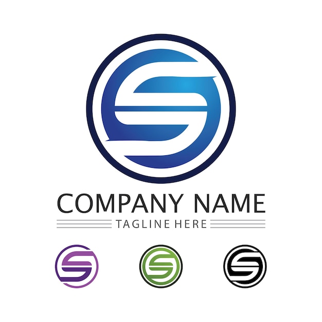 Vector de diseño de logotipo empresarial letra S corporativa