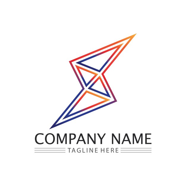 Vector de diseño de logotipo empresarial letra S corporativa