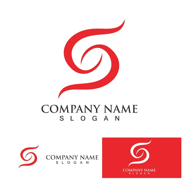 Vector de diseño de logotipo empresarial letra s corporativa