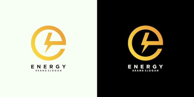 Vector de diseño de logotipo de energía con concepto único creativo