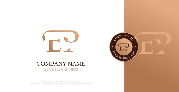Vector vector de diseño de logotipo ep inicial