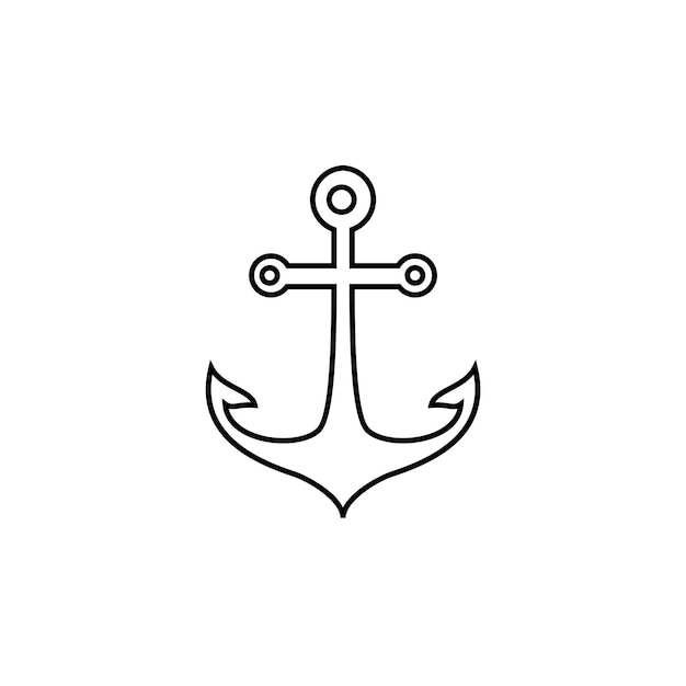 vector de diseño de logotipo de equipo marino naval de ancla