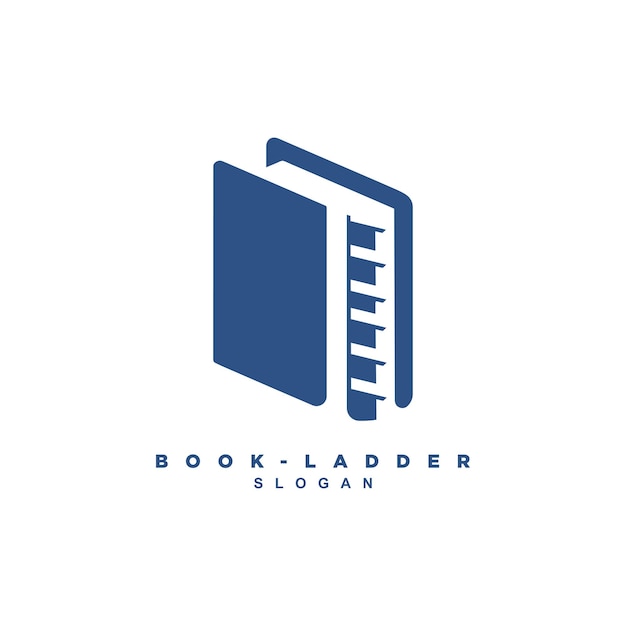 Vector de diseño de logotipo de escalera de escaleras de libro premium Ilustración de logotipo de idea de solución de libro
