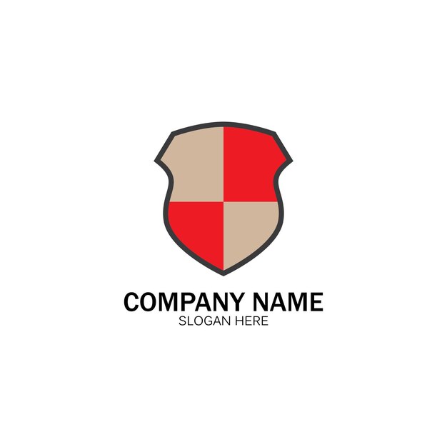 Vector de diseño de logotipo de escudo, plantilla de logotipo de emblema de escudo, icono de logotipo símbolo-vector