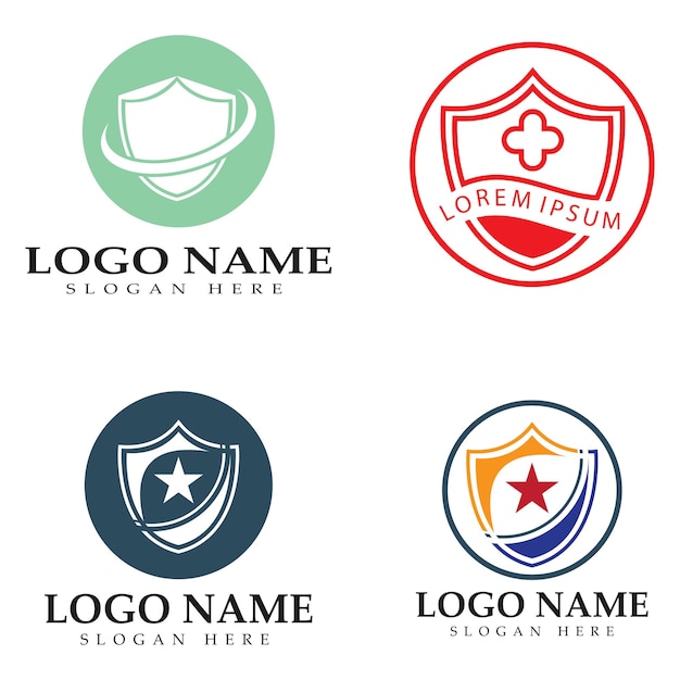 Vector de diseño de logotipo de escudoplantilla de logotipo de emblema de escudologotipoicono de símbolovector