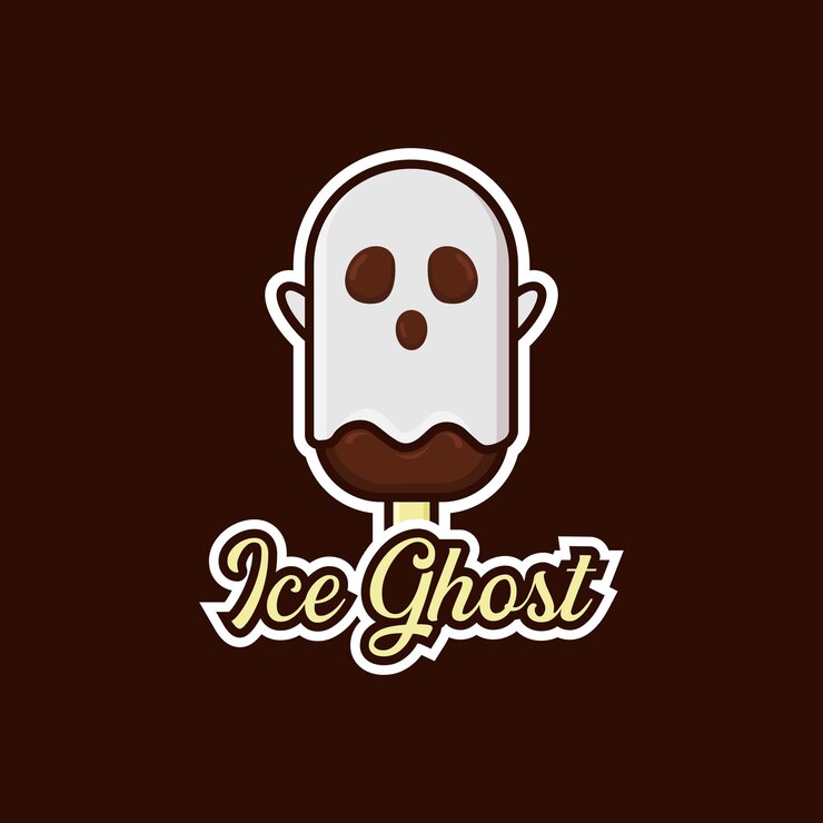 Vector de diseño de logotipo de fantasma de hielo