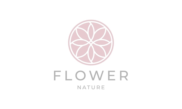 Vector de diseño de logotipo femenino de flor de loto de lujo para salón de joyería spa y masaje