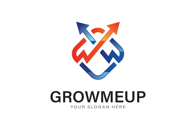 Vector de diseño de logotipo de flecha creativa de la empresa