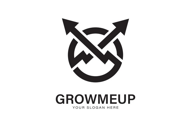 Vector de diseño de logotipo de flecha creativa de la empresa